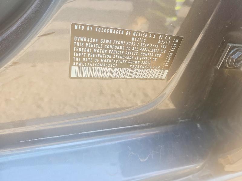 56084056 :رقم المزاد ، 3VWLL7AJ4DM352227 vin ، 2013 Volkswagen Jetta مزاد بيع