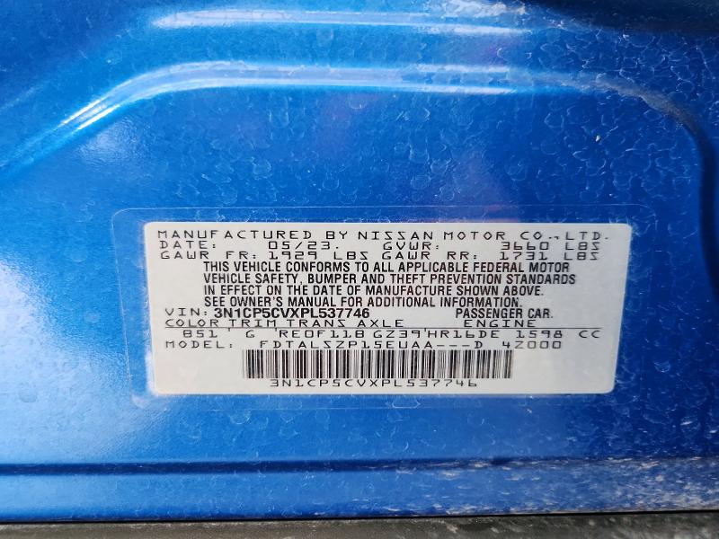 Продаж на аукціоні авто 2023 Nissan Kicks, vin: 3N1CP5CVXPL537746, номер лоту: 58310476