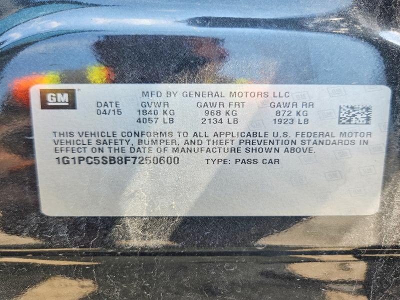Aukcja sprzedaży 2015 Chevrolet Cruze, vin: 1G1PC5SB8F7250600, numer aukcji: 56454186