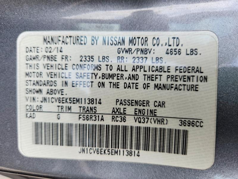 Продажа на аукционе авто 2014 Infiniti Q60 Coupe, vin: JN1CV6EK5EM113814, номер лота: 58004916