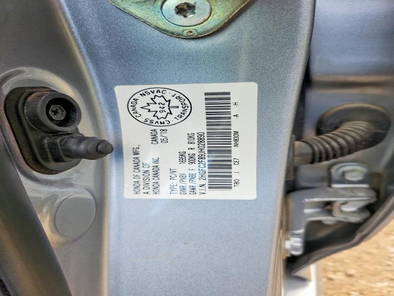 Продажа на аукционе авто 2018 Honda Civic, vin: 2HGFC2F89JH028890, номер лота: 56949706