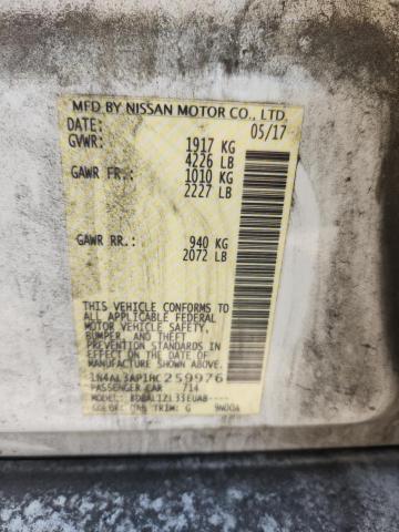 2017 Nissan Altima მანქანა იყიდება აუქციონზე, vin: 1N4AL3AP1HC259976, აუქციონის ნომერი: 56792336