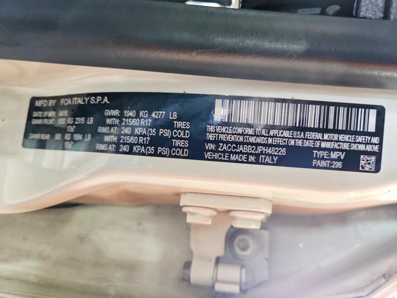 Aukcja sprzedaży 2018 Jeep Renegade, vin: ZACCJABB2JPH48226, numer aukcji: 58732646