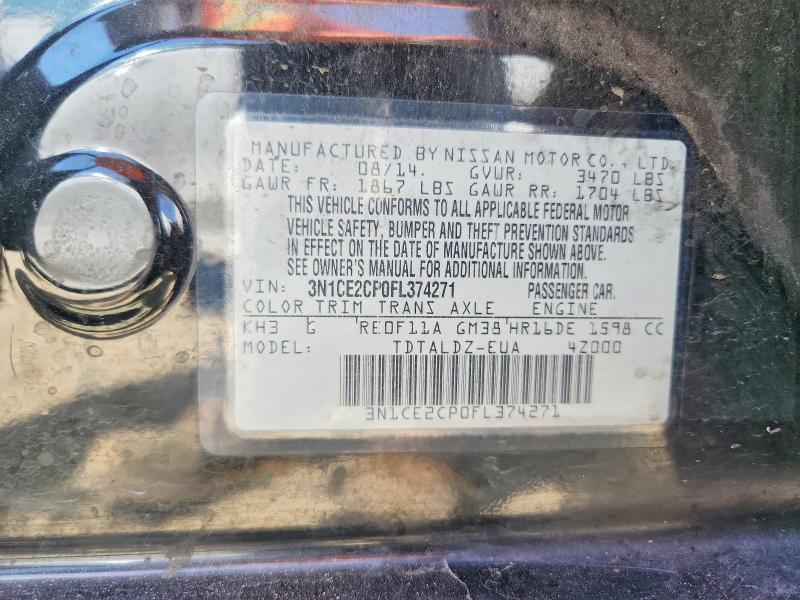 Продажа на аукционе авто 2015 Nissan Versa Note, vin: 3N1CE2CP0FL374271, номер лота: 56700136