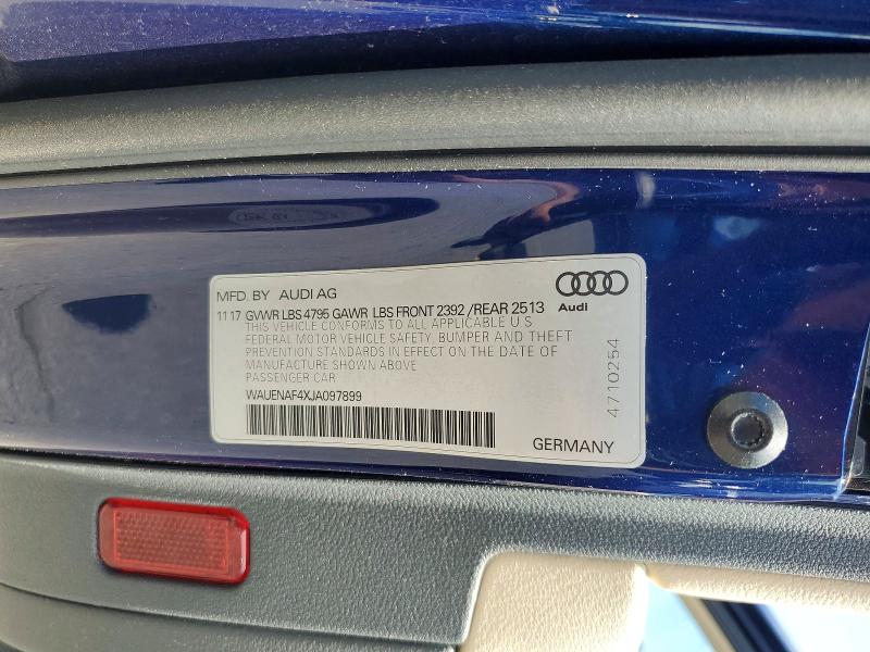 Продаж на аукціоні авто 2018 Audi A4, vin: WAUENAF4XJA097899, номер лоту: 57493886