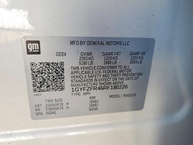 Продаж на аукціоні авто 2024 Cadillac Xt4, vin: 1GYFZFR46RF180226, номер лоту: 56059386
