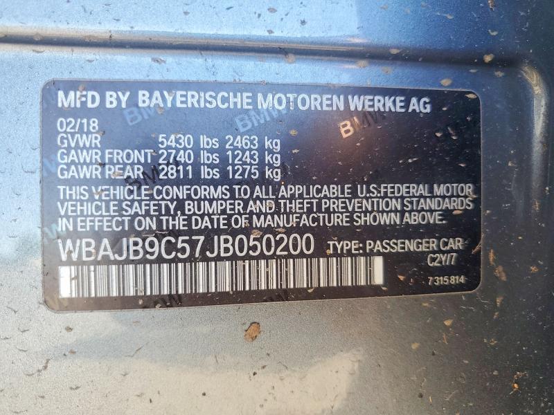 2018 Bmw M550xi მანქანა იყიდება აუქციონზე, vin: WBAJB9C57JB050200, აუქციონის ნომერი: 55216196