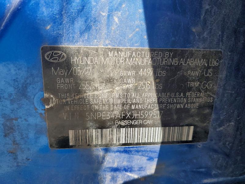Продажа на аукционе авто 2018 Hyundai Sonata, vin: 5NPE34AFXJH599517, номер лота: 55809856