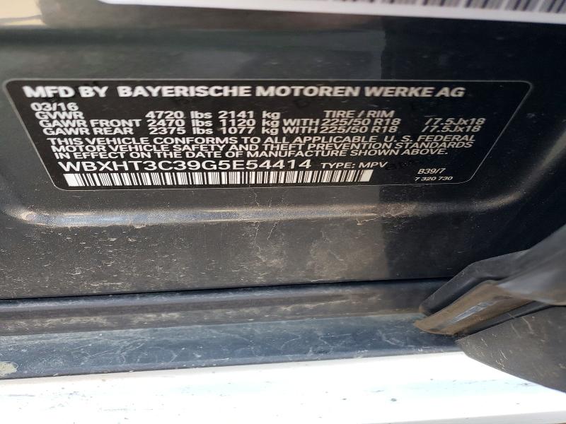 Продаж на аукціоні авто 2016 Bmw X1, vin: WBXHT3C39G5E54414, номер лоту: 56629926