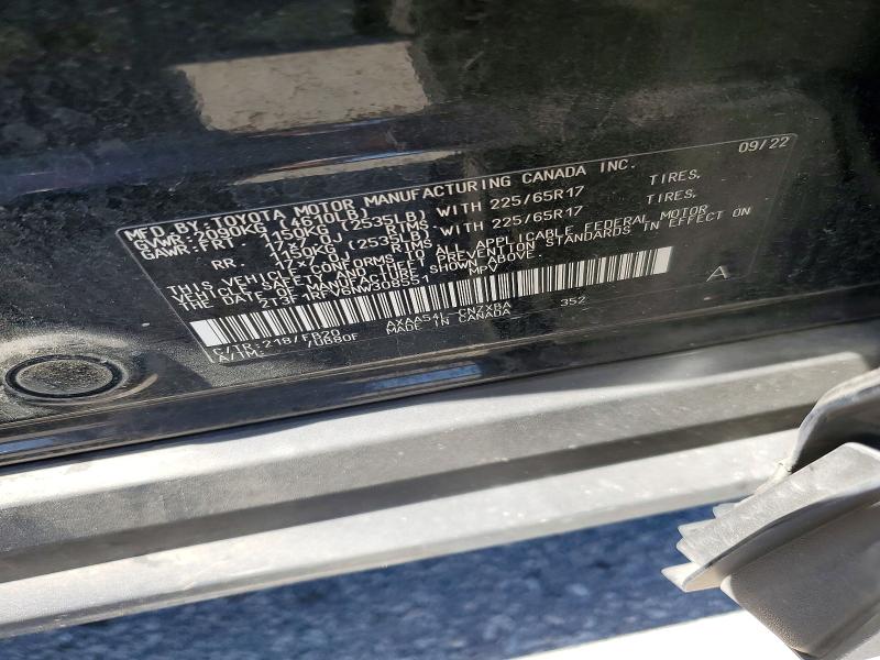 Aukcja sprzedaży 2022 Toyota Rav4, vin: 2T3F1RFV6NW308551, numer aukcji: 55589586