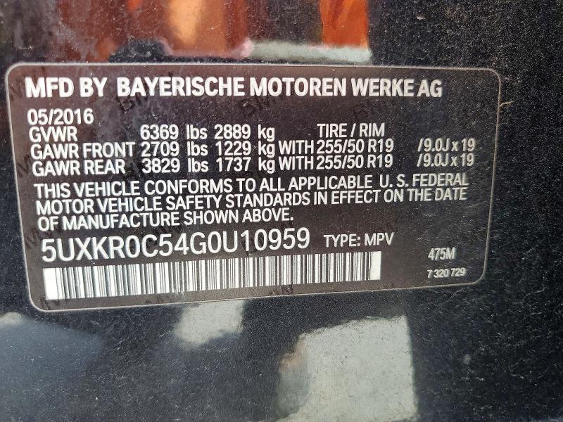 Aukcja sprzedaży 2016 Bmw X5, vin: 5UXKR0C54G0U10959, numer aukcji: 56484136