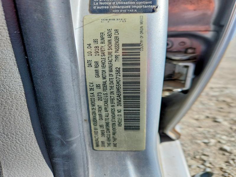 Aukcja sprzedaży 2005 Volkswagen Jetta, vin: 3VWSA69M55M071582, numer aukcji: 54277336