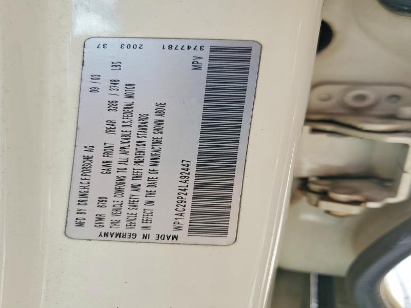58720766 :رقم المزاد ، WP1AC29P24LA92447 vin ، 2004 Porsche Cayenne مزاد بيع