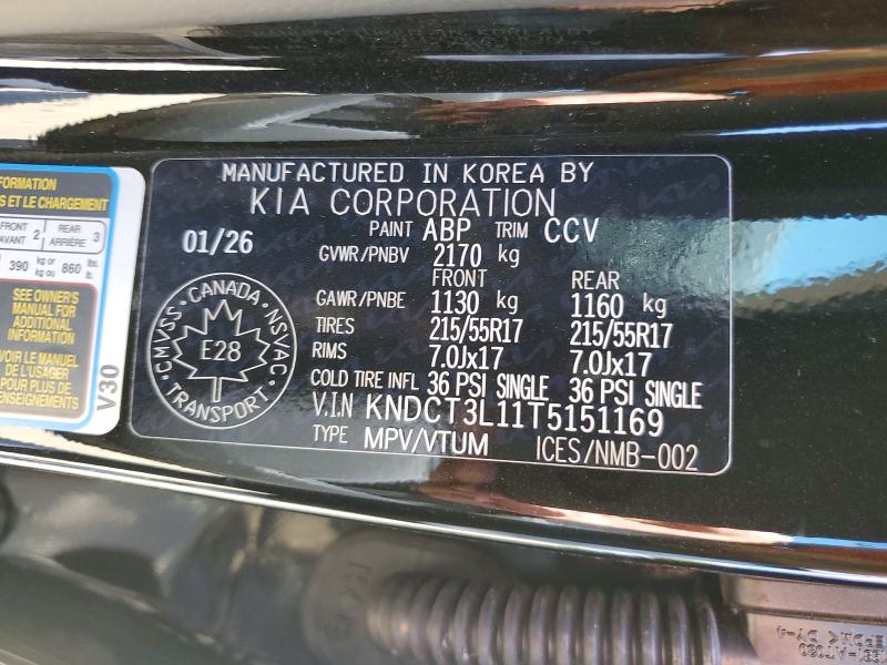 56428636 :رقم المزاد ، KNDCT3L11T5151169 vin ، 2026 Kia Niro مزاد بيع