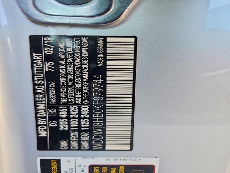 Aukcja sprzedaży 2019 Mercedes-benz C, vin: WDDWJ8HB0KF879744, numer aukcji: 57044966