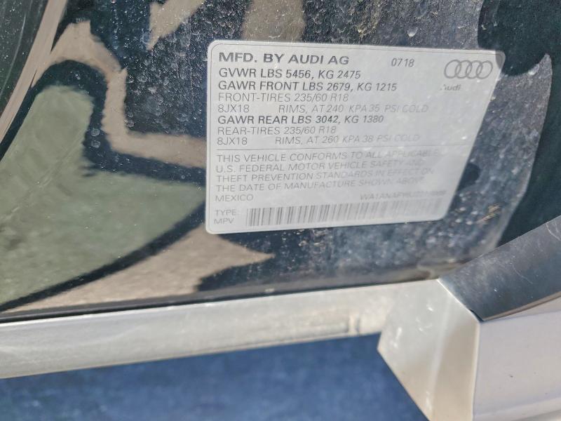 Aukcja sprzedaży 2018 Audi Q5, vin: WA1ANAFY6J2216668, numer aukcji: 56778406