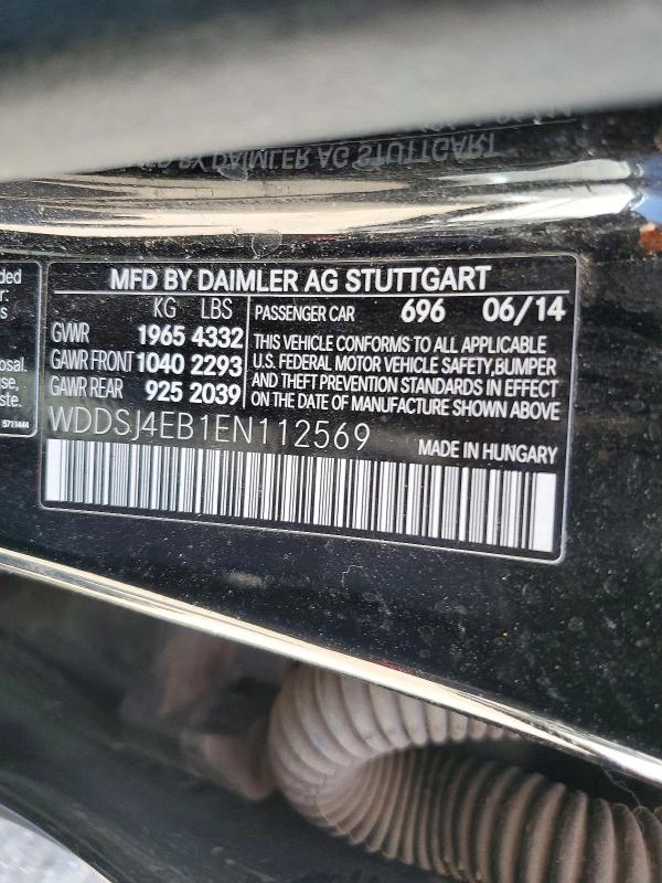 Продажа на аукционе авто 2014 Mercedes-benz Cla, vin: WDDSJ4EB1EN112569, номер лота: 56522326