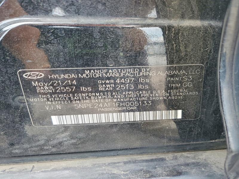 57856546 :رقم المزاد ، 5NPE24AF1FH005133 vin ، 2015 Hyundai Sonata مزاد بيع
