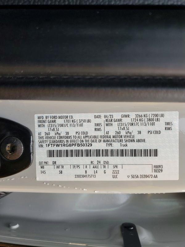 Aukcja sprzedaży 2023 Ford F150, vin: 1FTFW1RG8PFB50329, numer aukcji: 53215806