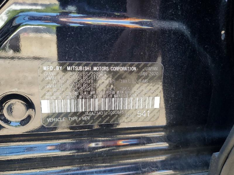 Продаж на аукціоні авто 2020 Mitsubishi Outlander, vin: JA4AZ3A31LJ000845, номер лоту: 55759156