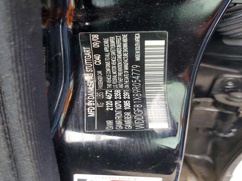 Aukcja sprzedaży 2009 Mercedes-benz C, vin: WDDGF81X89R054779, numer aukcji: 56507616