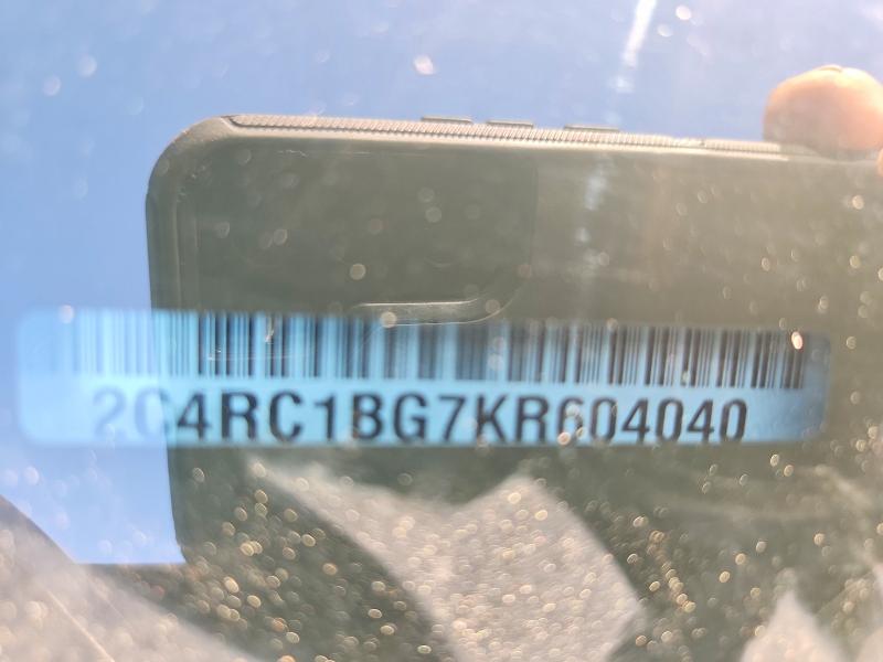 56298406 :رقم المزاد ، 2C4RC1BG7KR604040 vin ، 2019 Chrysler Pacifica مزاد بيع