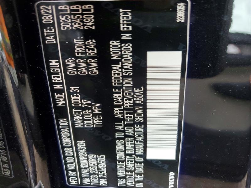 Aukcja sprzedaży 2023 Volvo Xc40, vin: YV4L12UN1P2943134, numer aukcji: 56503696