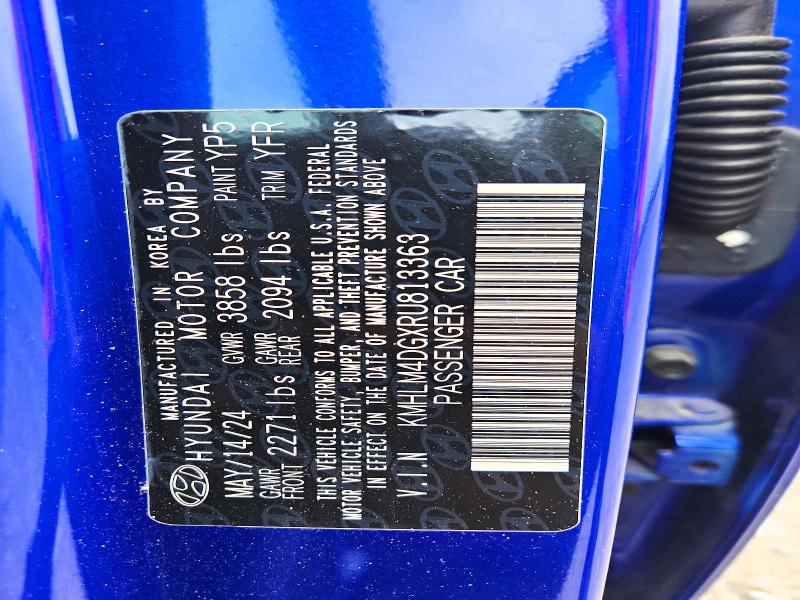 Auction sale of the 2024 Hyundai Elantra, vin: KMHLM4DGXRU813363, lot number: 58830276