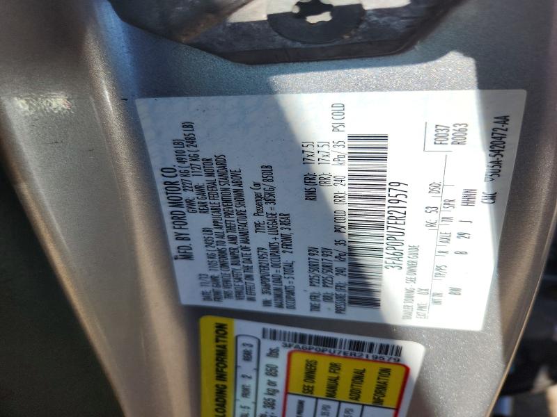 2014 Ford Fusion მანქანა იყიდება აუქციონზე, vin: 3FA6P0PU7ER219579, აუქციონის ნომერი: 57327736