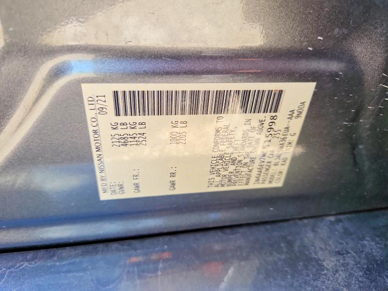 Продажа на аукционе авто 2021 Nissan Maxima, vin: 1N4AA6EV7MC515998, номер лота: 58216626