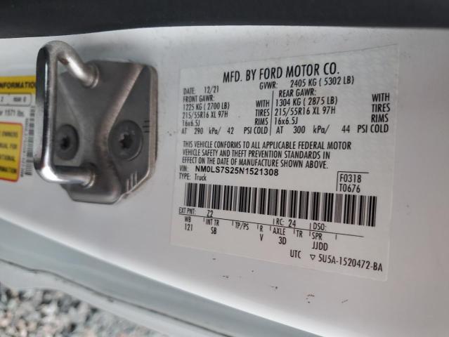 58042626 :رقم المزاد ، NM0LS7S25N1521308 vin ، 2022 Ford Transit Connect مزاد بيع