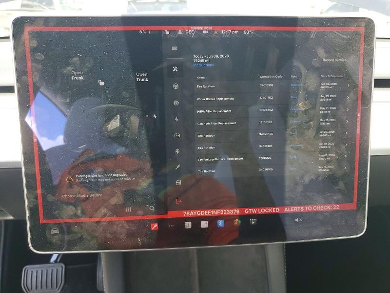 Продаж на аукціоні авто 2022 Tesla Model Y, vin: 7SAYGDEE1NF323379, номер лоту: 56459016