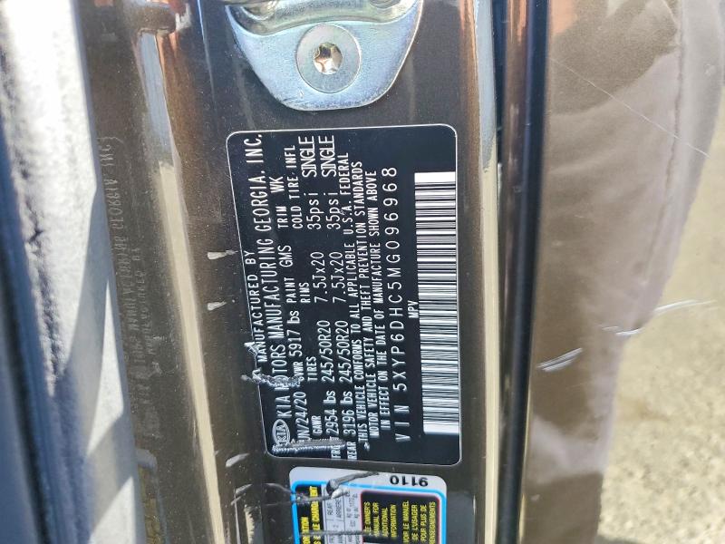 59292176 :رقم المزاد ، 5XYP6DHC5MG096968 vin ، 2021 Kia Telluride مزاد بيع