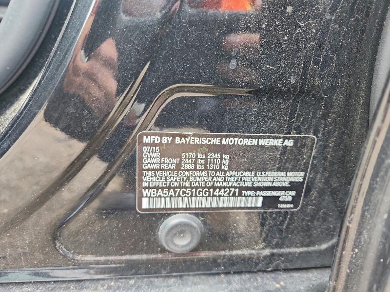 Продаж на аукціоні авто 2016 Bmw 528, vin: WBA5A7C51GG144271, номер лоту: 56455746