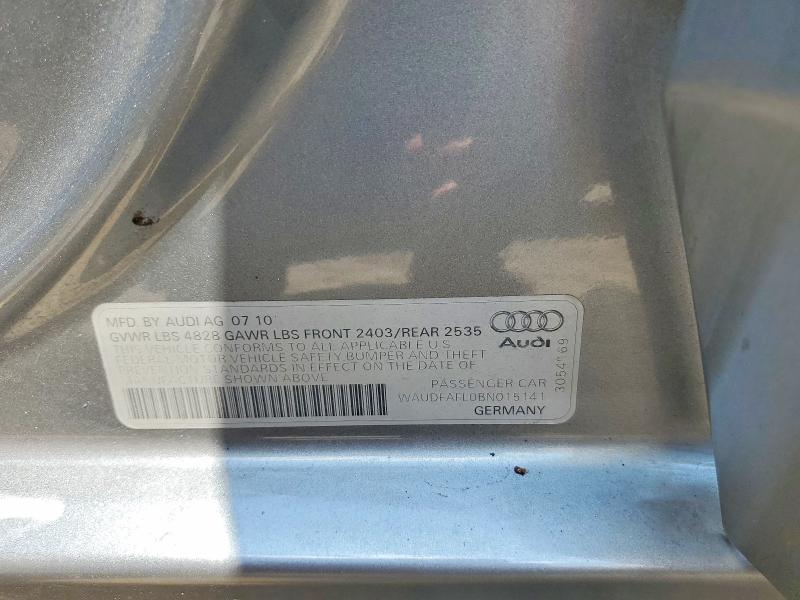 Aukcja sprzedaży 2011 Audi A4, vin: WAUDFAFL0BN015141, numer aukcji: 58640296
