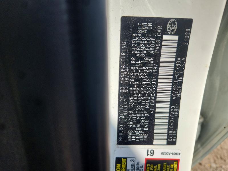 55381286 :رقم المزاد ، 4T1DAACK5SU041197 vin ، 2025 Toyota Camry مزاد بيع