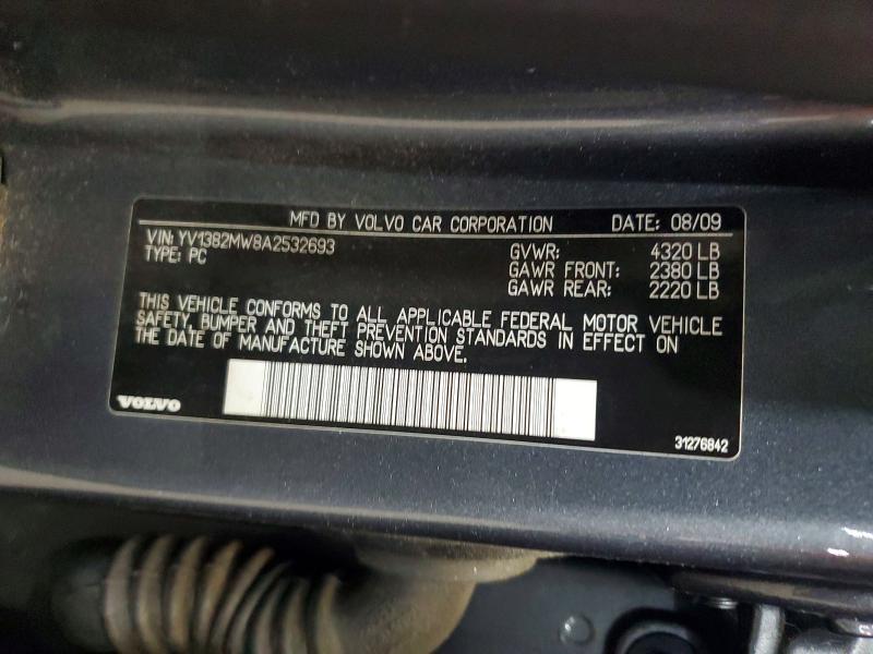 57215536 :رقم المزاد ، YV1382MW8A2532693 vin ، 2010 Volvo V50 مزاد بيع