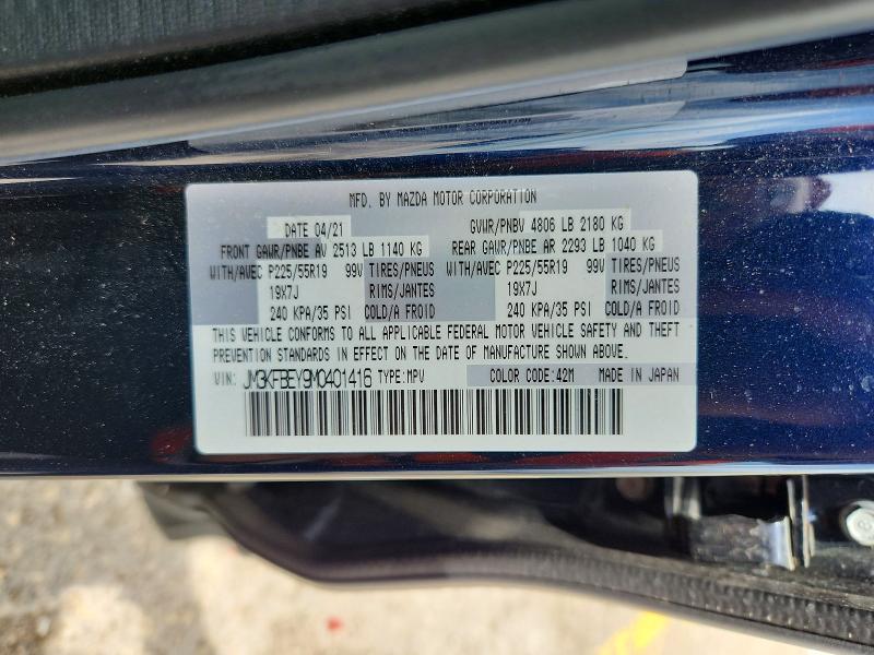 Продажа на аукционе авто 2021 Mazda Cx-5, vin: JM3KFBEY9M0401416, номер лота: 55740476