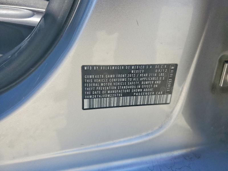 Aukcja sprzedaży 2013 Volkswagen Jetta, vin: 3VW2K7AJ0DM225795, numer aukcji: 56237966