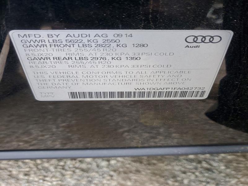 Aukcja sprzedaży 2015 Audi Q5, vin: WA1DGAFP1FA042732, numer aukcji: 55605216
