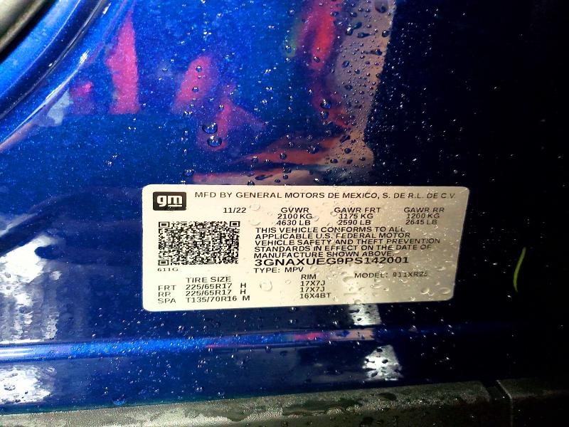 Продажа на аукционе авто 2023 Chevrolet Equinox, vin: 3GNAXUEG9PS142001, номер лота: 56602956