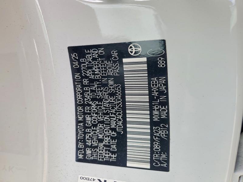 Aukcja sprzedaży 2025 Toyota Prius Plug-in Hybrid, vin: JTDACACU7S3046653, numer aukcji: 55362726