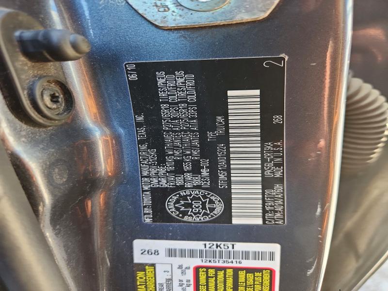 56818806 :رقم المزاد ، 5TFUM5F12AX015224 vin ، 2010 Toyota Tundra مزاد بيع