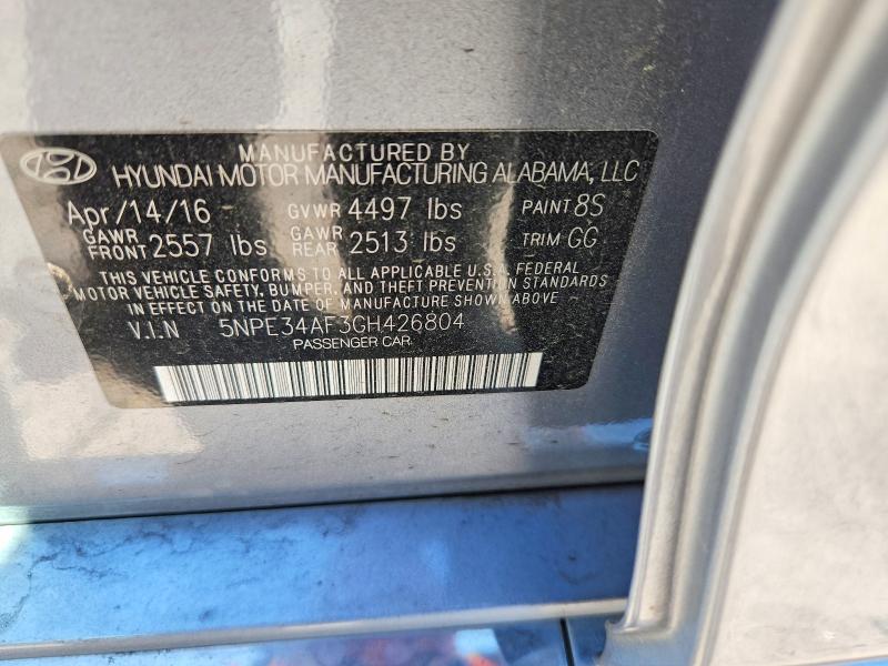 Aukcja sprzedaży 2016 Hyundai Sonata, vin: 5NPE34AF3GH426804, numer aukcji: 55845316