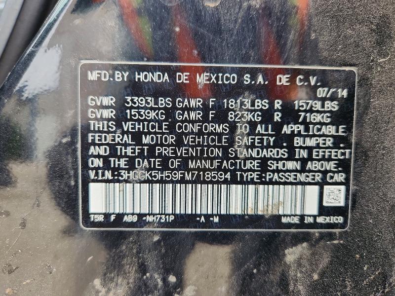 Продаж на аукціоні авто 2015 Honda Fit, vin: 3HGGK5H59FM718594, номер лоту: 54544796