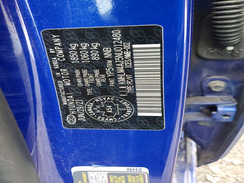 Продаж на аукціоні авто 2022 Hyundai Elantra, vin: KMHLM4AJ5NU012480, номер лоту: 55718116