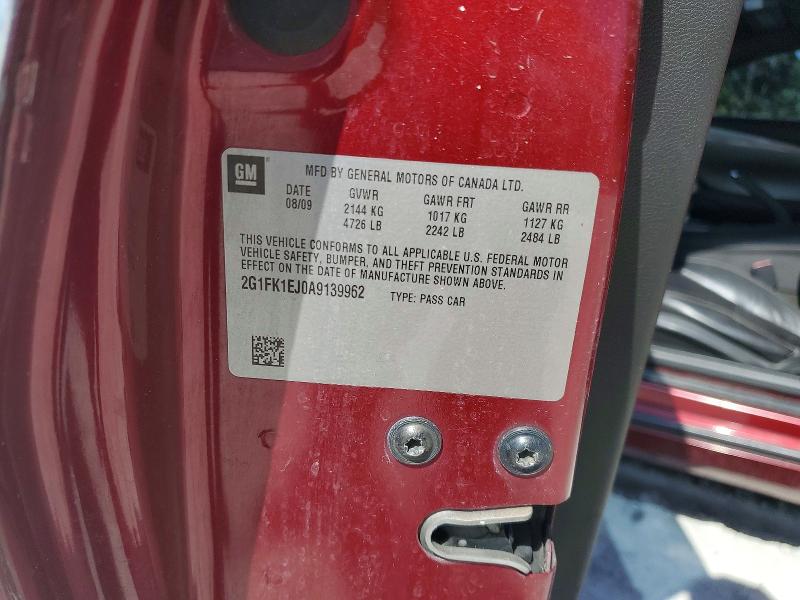 2010 Chevrolet Camaro მანქანა იყიდება აუქციონზე, vin: 2G1FK1EJ0A9139962, აუქციონის ნომერი: 55556656