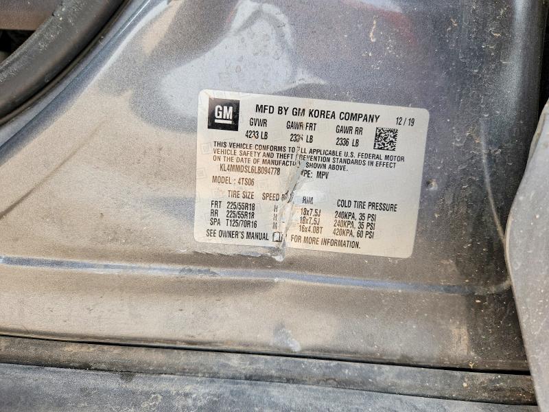 56945286 :رقم المزاد ، KL4MMDSL6LB094778 vin ، 2020 Buick Encore Gx مزاد بيع