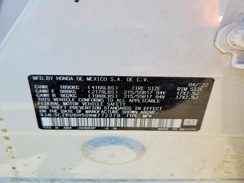 Aukcja sprzedaży 2022 Honda Hr-v, vin: 3CZRU6H50NM772379, numer aukcji: 58333436