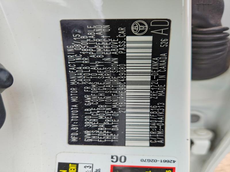 Продаж на аукціоні авто 2016 Toyota Corolla, vin: 2T1BURHE9GC489080, номер лоту: 58397416